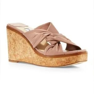 NEW - Jimmy Choo Narisa Twist Platform Wedge Sandal